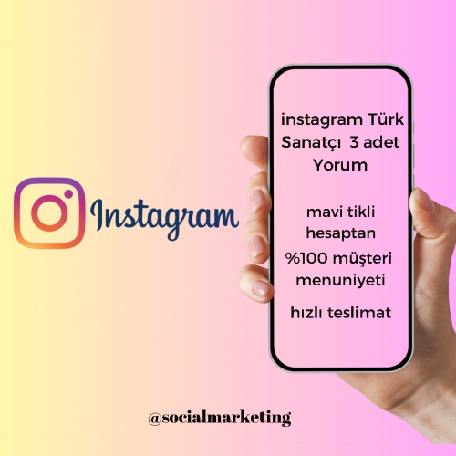  instagram Türk Sanatçı Yorum  Doğrulanmış Hesaplardan  3 Adet Yorum